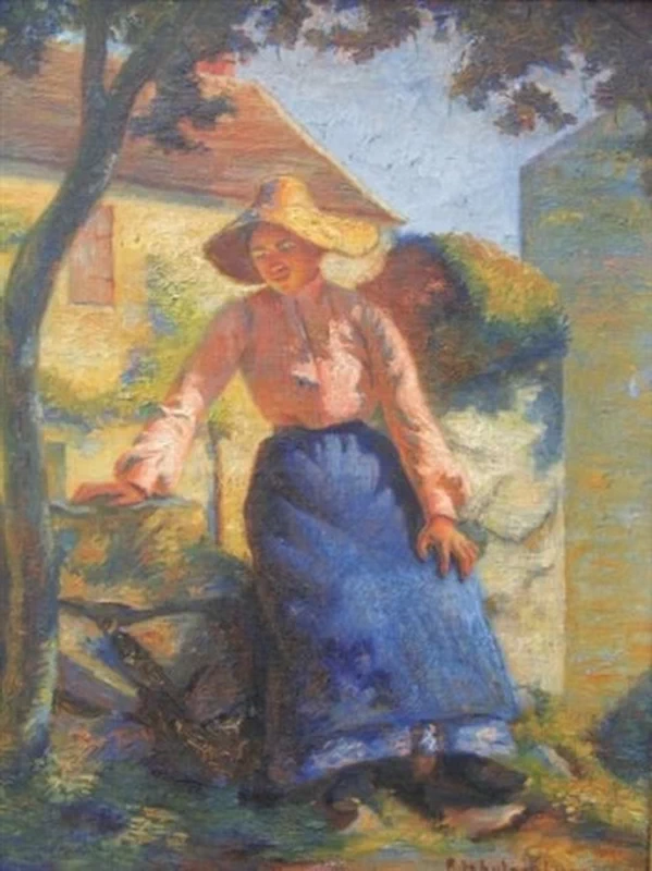 René Schützenberger - Giovane donna con cappello
